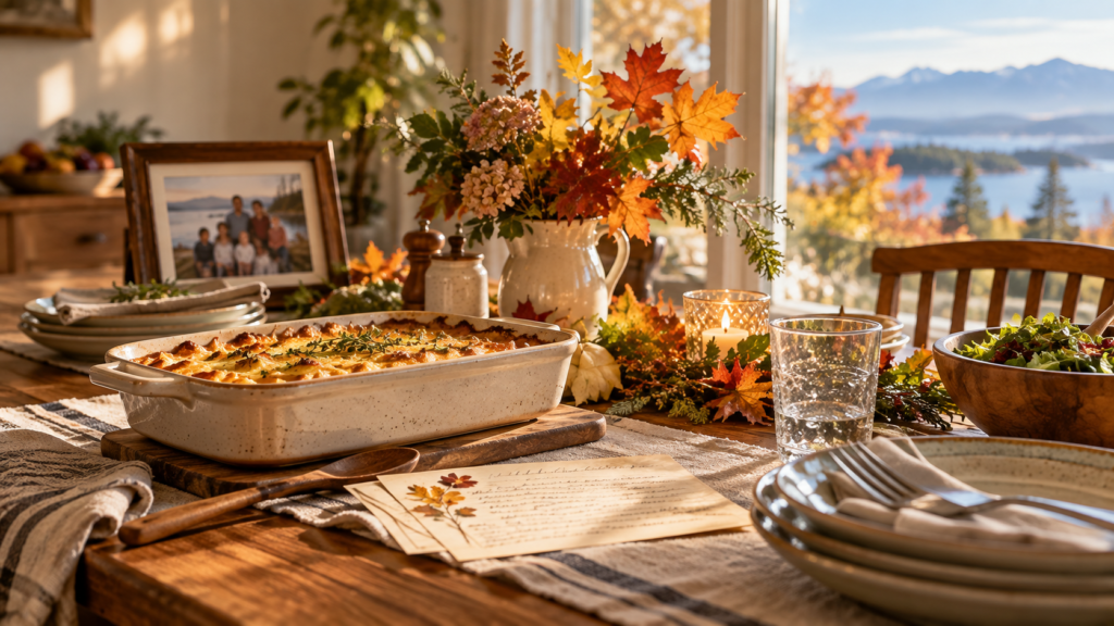 Cozy Autumn Family Recipe Table